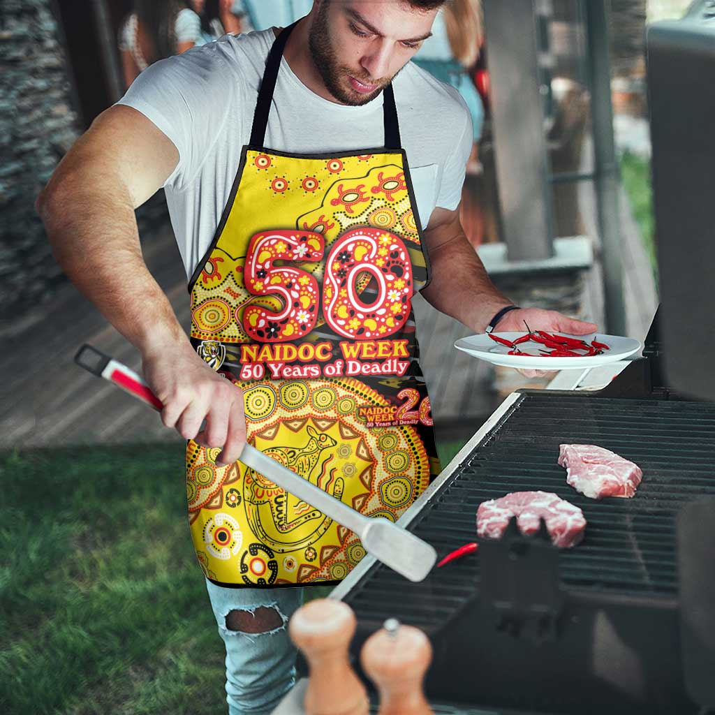 Richmond Tigers NAIDOC Week 2026 Apron Australian Aboriginal Dot Art Dreamtime Pattern Style