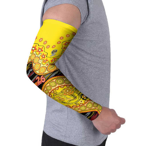 Richmond Tigers NAIDOC Week 2026 Arm Sleeves Australian Aboriginal Dot Art Dreamtime Pattern Style