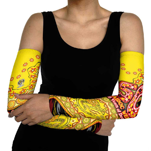 Richmond Tigers NAIDOC Week 2026 Arm Sleeves Australian Aboriginal Dot Art Dreamtime Pattern Style