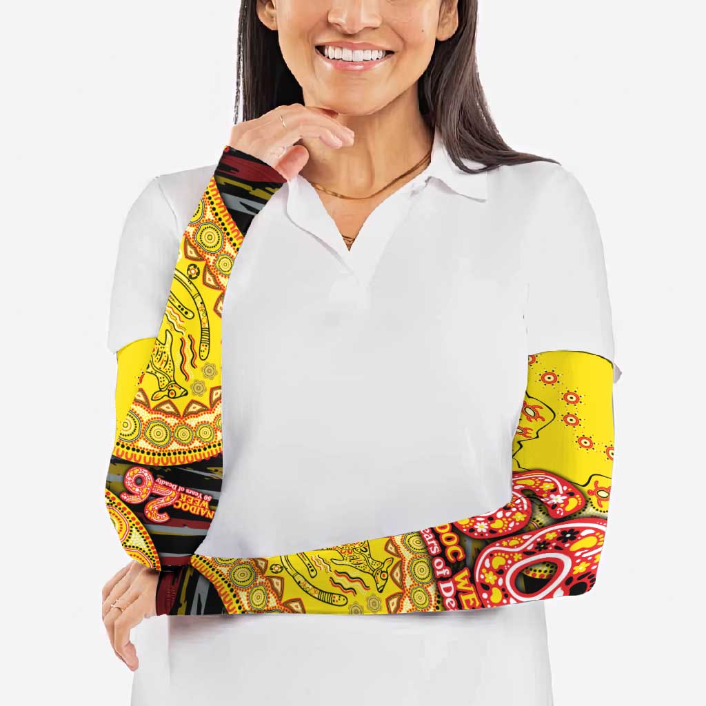 Richmond Tigers NAIDOC Week 2026 Arm Sleeves Australian Aboriginal Dot Art Dreamtime Pattern Style