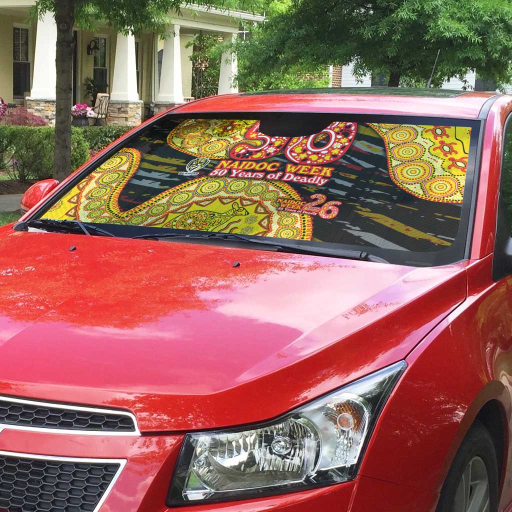 Richmond Tigers NAIDOC Week 2026 Auto Sun Shade Australian Aboriginal Dot Art Dreamtime Pattern Style