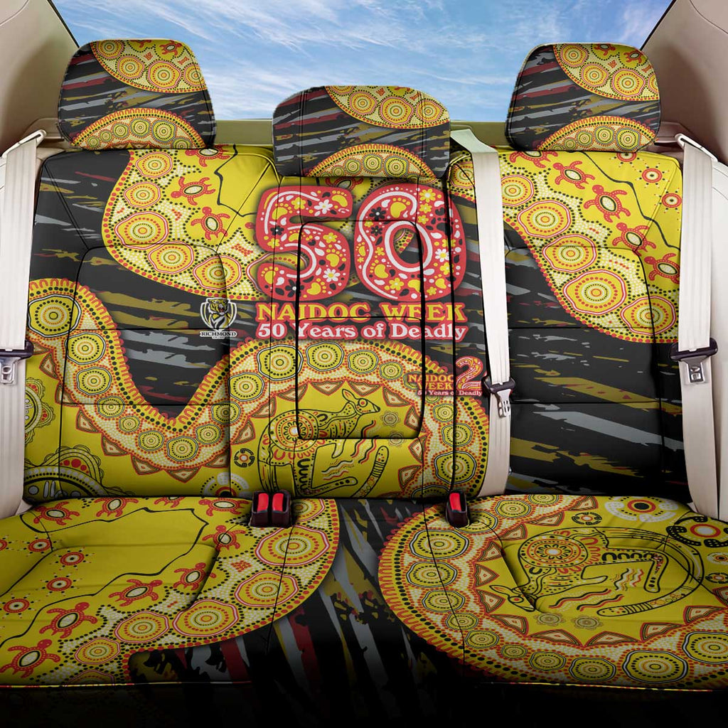 Richmond Tigers NAIDOC Week 2026 Back Car Seat Cover Australian Aboriginal Dot Art Dreamtime Pattern Style
