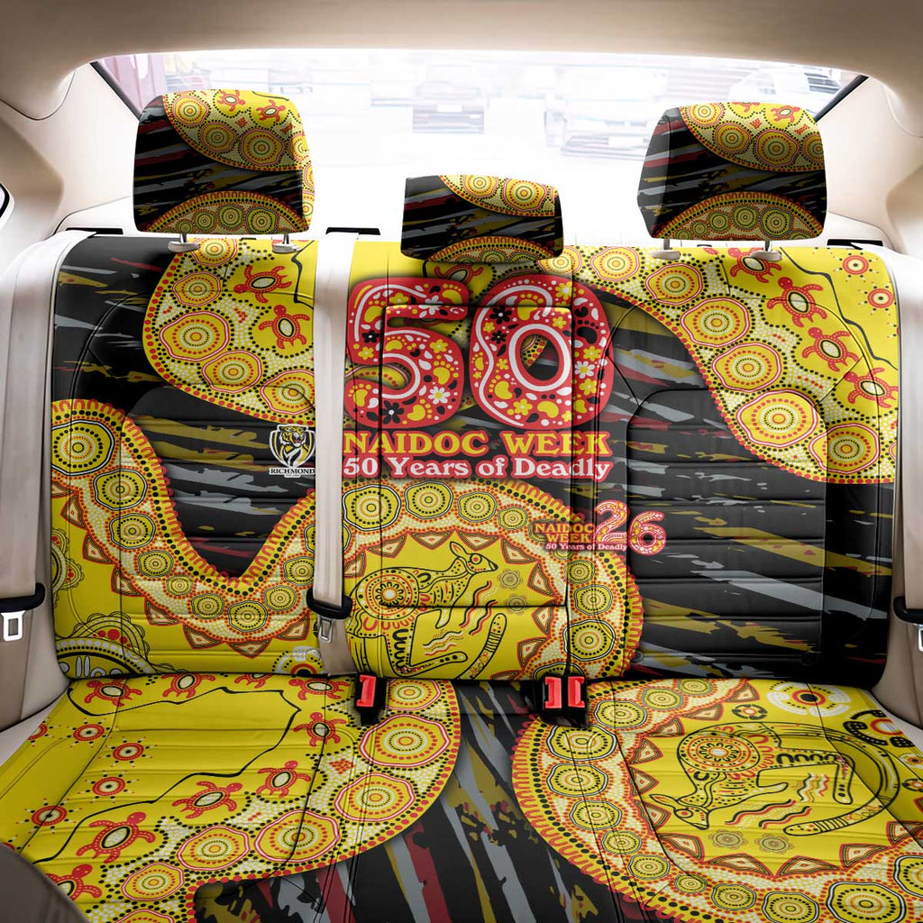 Richmond Tigers NAIDOC Week 2026 Back Car Seat Cover Australian Aboriginal Dot Art Dreamtime Pattern Style