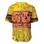 Richmond Tigers NAIDOC Week 2026 Baseball Jersey Australian Aboriginal Dot Art Dreamtime Pattern Style