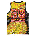 Richmond Tigers NAIDOC Week 2026 Basketball Jersey Australian Aboriginal Dot Art Dreamtime Pattern Style