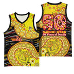 Richmond Tigers NAIDOC Week 2026 Basketball Jersey Australian Aboriginal Dot Art Dreamtime Pattern Style