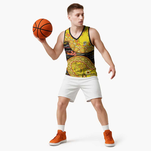 Richmond Tigers NAIDOC Week 2026 Basketball Jersey Australian Aboriginal Dot Art Dreamtime Pattern Style