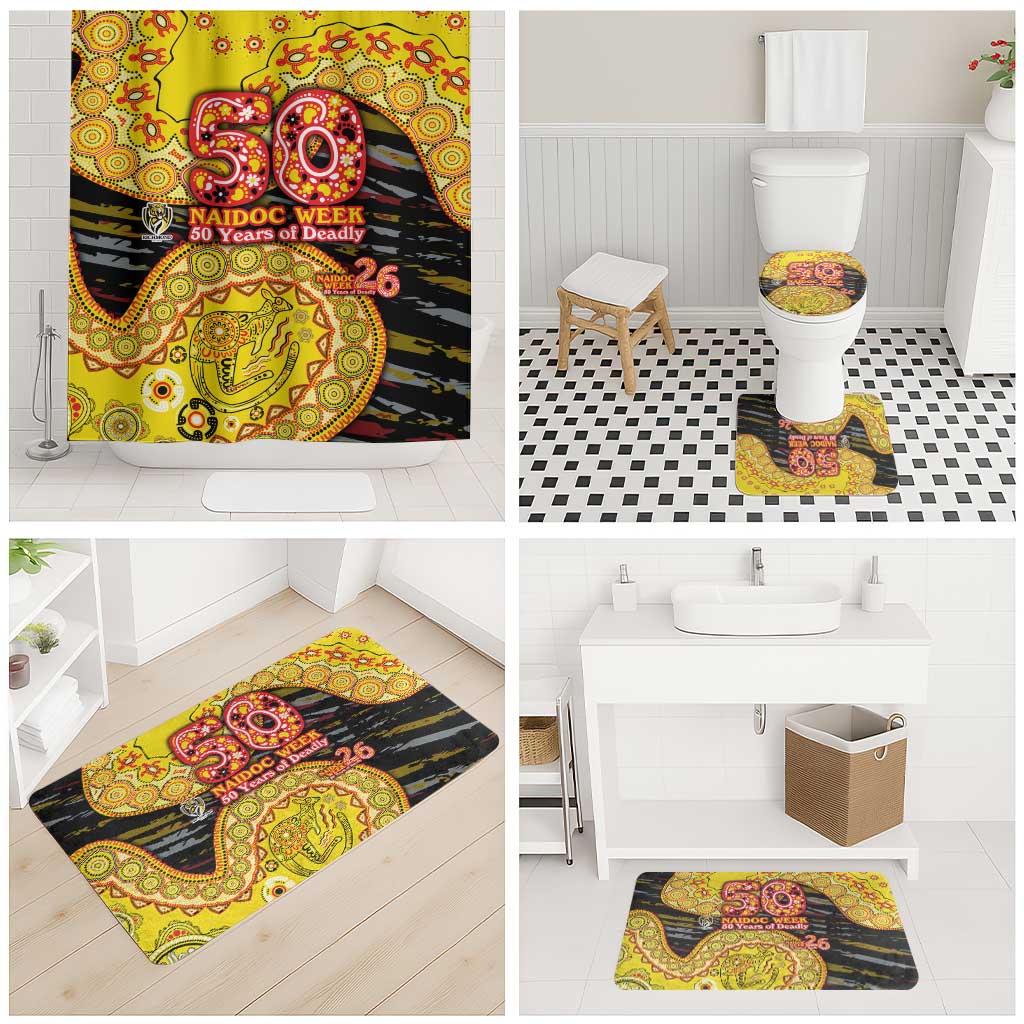 Richmond Tigers NAIDOC Week 2026 Bathroom Set Australian Aboriginal Dot Art Dreamtime Pattern Style