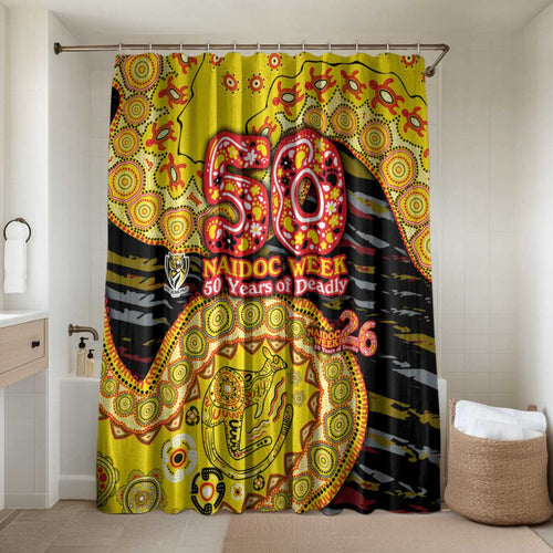 Richmond Tigers NAIDOC Week 2026 Bathroom Set Australian Aboriginal Dot Art Dreamtime Pattern Style