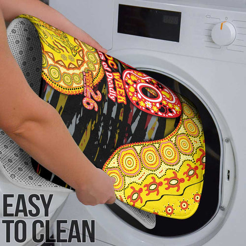 Richmond Tigers NAIDOC Week 2026 Bathroom Set Australian Aboriginal Dot Art Dreamtime Pattern Style