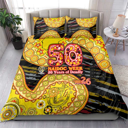 Richmond Tigers NAIDOC Week 2026 Bedding Set Australian Aboriginal Dot Art Dreamtime Pattern Style