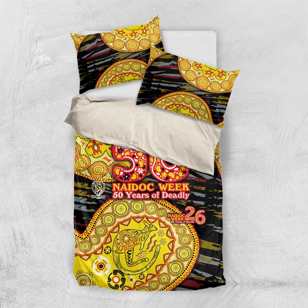 Richmond Tigers NAIDOC Week 2026 Bedding Set Australian Aboriginal Dot Art Dreamtime Pattern Style