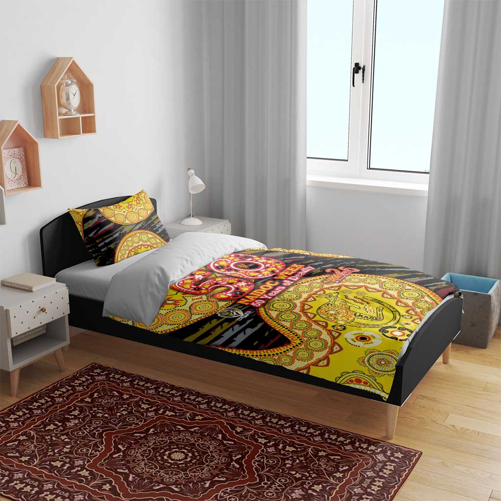 Richmond Tigers NAIDOC Week 2026 Bedding Set Australian Aboriginal Dot Art Dreamtime Pattern Style