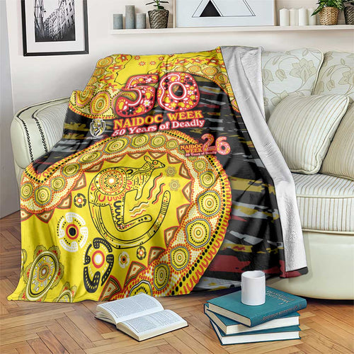 Richmond Tigers NAIDOC Week 2026 Blanket Australian Aboriginal Dot Art Dreamtime Pattern Style