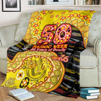 Richmond Tigers NAIDOC Week 2026 Blanket Australian Aboriginal Dot Art Dreamtime Pattern Style
