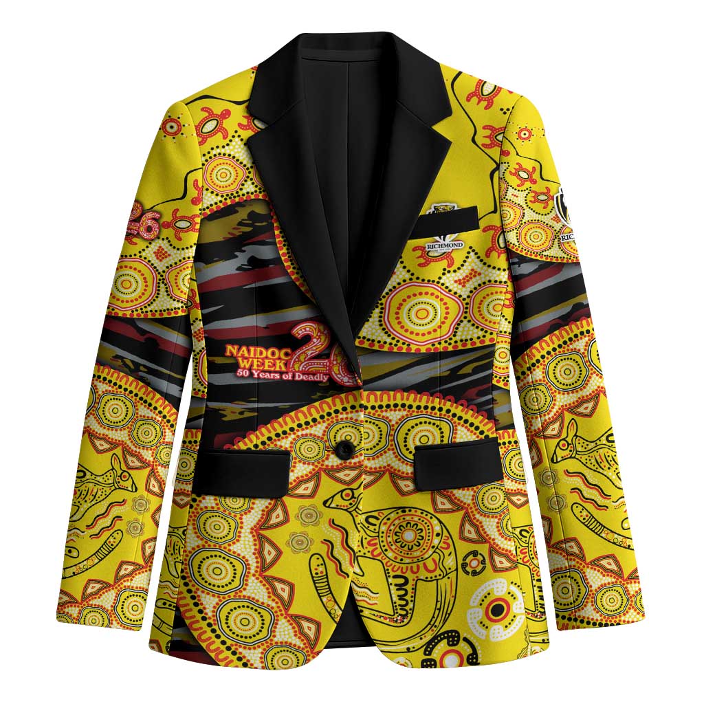 Richmond Tigers NAIDOC Week 2026 Blazer Australian Aboriginal Dot Art Dreamtime Pattern Style