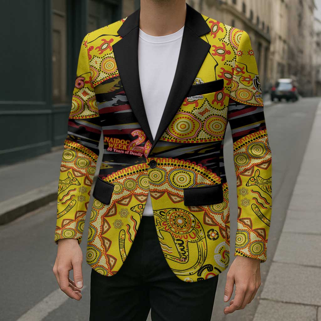 Richmond Tigers NAIDOC Week 2026 Blazer Australian Aboriginal Dot Art Dreamtime Pattern Style