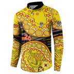 Richmond Tigers NAIDOC Week 2026 Button Sweatshirt Australian Aboriginal Dot Art Dreamtime Pattern Style