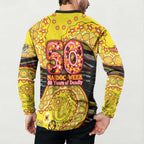 Richmond Tigers NAIDOC Week 2026 Button Sweatshirt Australian Aboriginal Dot Art Dreamtime Pattern Style