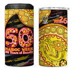 Richmond Tigers NAIDOC Week 2026 4 in 1 Can Cooler Tumbler Australian Aboriginal Dot Art Dreamtime Pattern Style