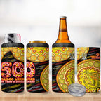 Richmond Tigers NAIDOC Week 2026 4 in 1 Can Cooler Tumbler Australian Aboriginal Dot Art Dreamtime Pattern Style