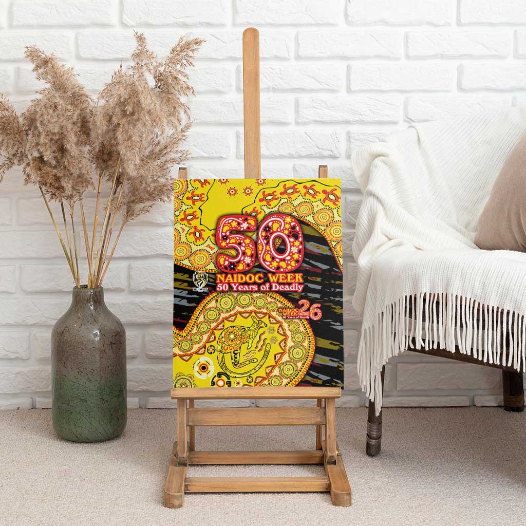 Richmond Tigers NAIDOC Week 2026 Canvas Wall Art Australian Aboriginal Dot Art Dreamtime Pattern Style