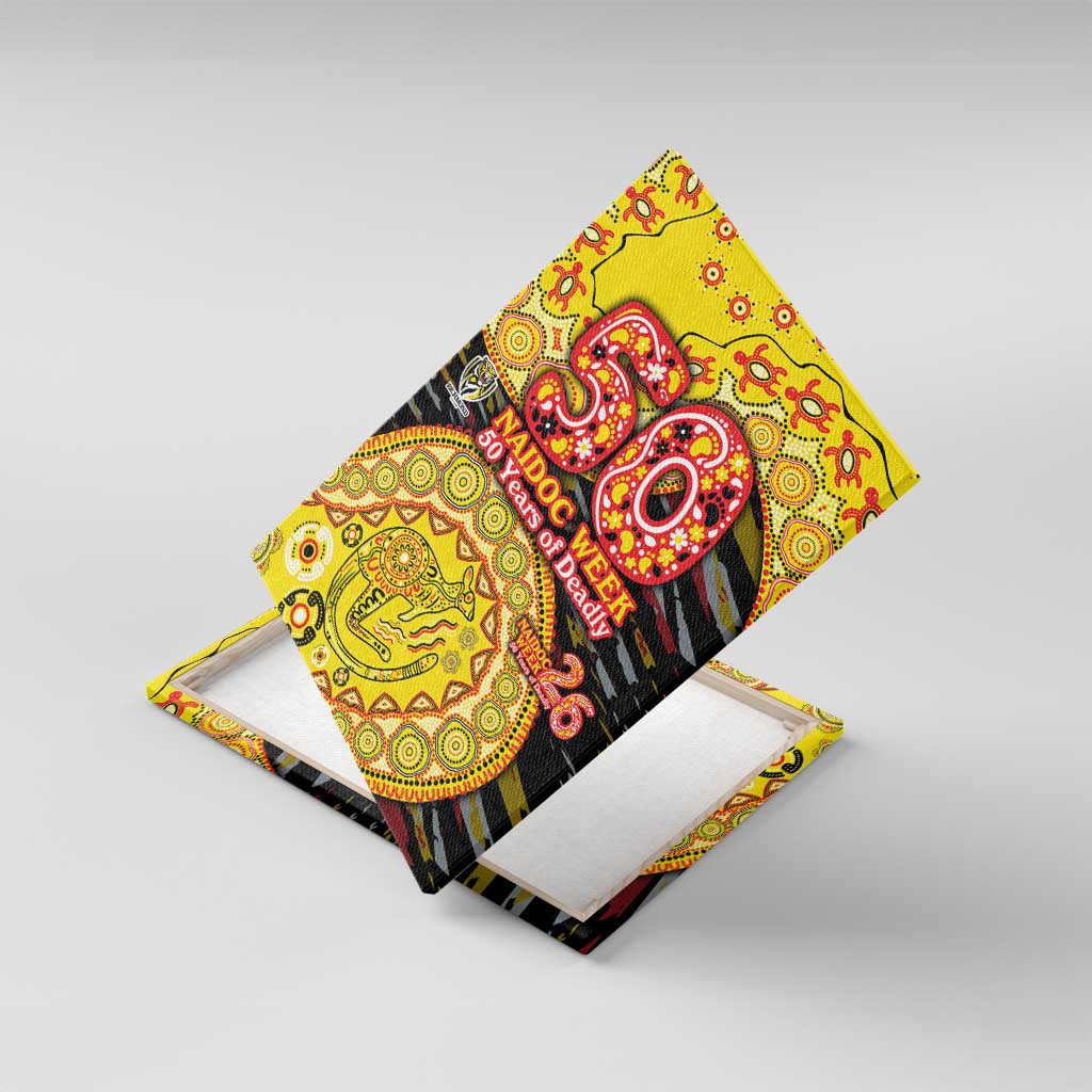 Richmond Tigers NAIDOC Week 2026 Canvas Wall Art Australian Aboriginal Dot Art Dreamtime Pattern Style