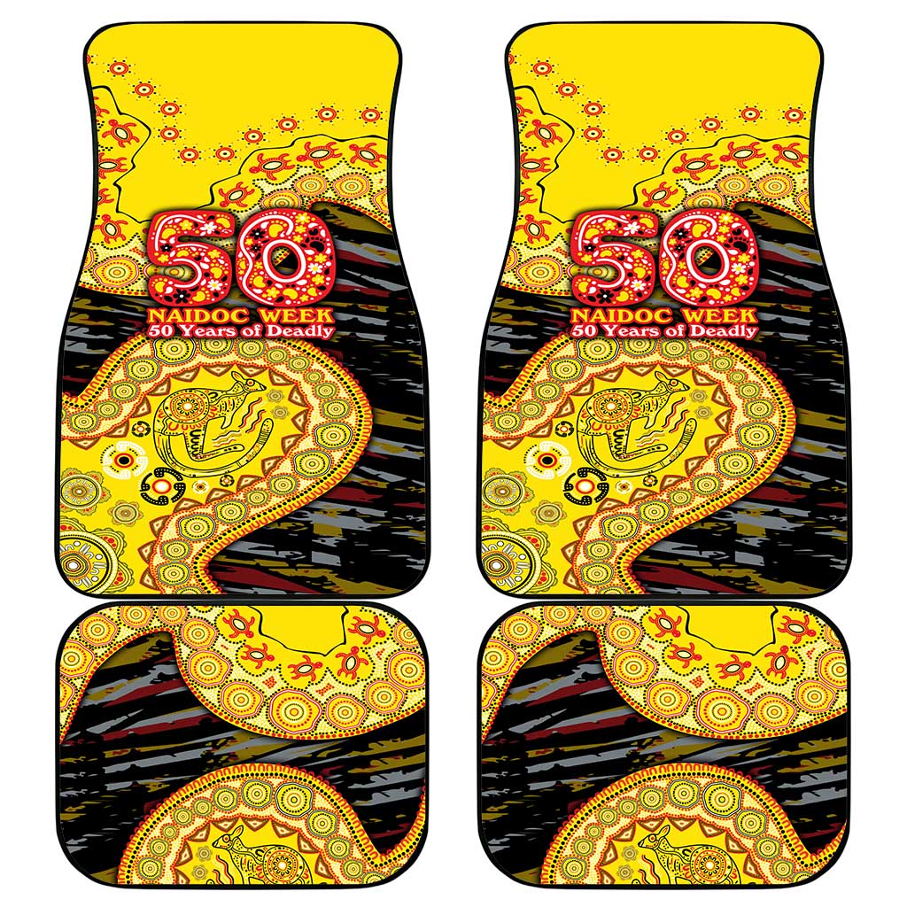 Richmond Tigers NAIDOC Week 2026 Car Mats Australian Aboriginal Dot Art Dreamtime Pattern Style