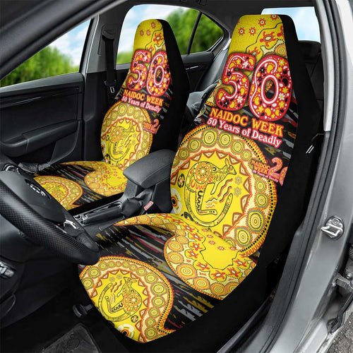 Richmond Tigers NAIDOC Week 2026 Car Seat Cover Australian Aboriginal Dot Art Dreamtime Pattern Style