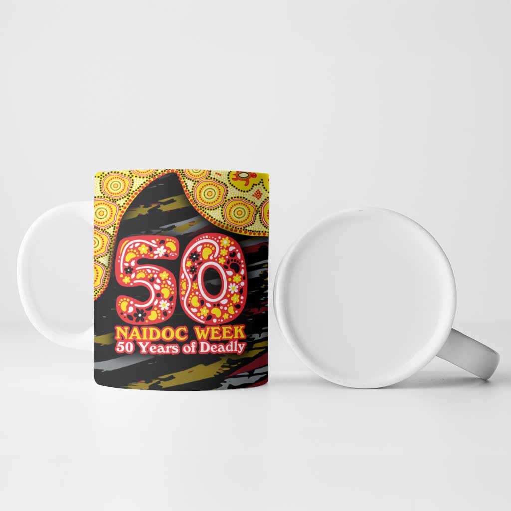 Richmond Tigers NAIDOC Week 2026 Ceramic Mug Australian Aboriginal Dot Art Dreamtime Pattern Style