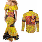 Richmond Tigers NAIDOC Week 2026 Couples Matching Mermaid Dress and Long Sleeve Button Shirt Australian Aboriginal Dot Art Dreamtime Pattern Style