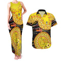 Richmond Tigers NAIDOC Week 2026 Couples Matching Tank Maxi Dress and Hawaiian Shirt Australian Aboriginal Dot Art Dreamtime Pattern Style