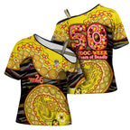 Richmond Tigers NAIDOC Week 2026 Cross Shoulder Shirt Australian Aboriginal Dot Art Dreamtime Pattern Style
