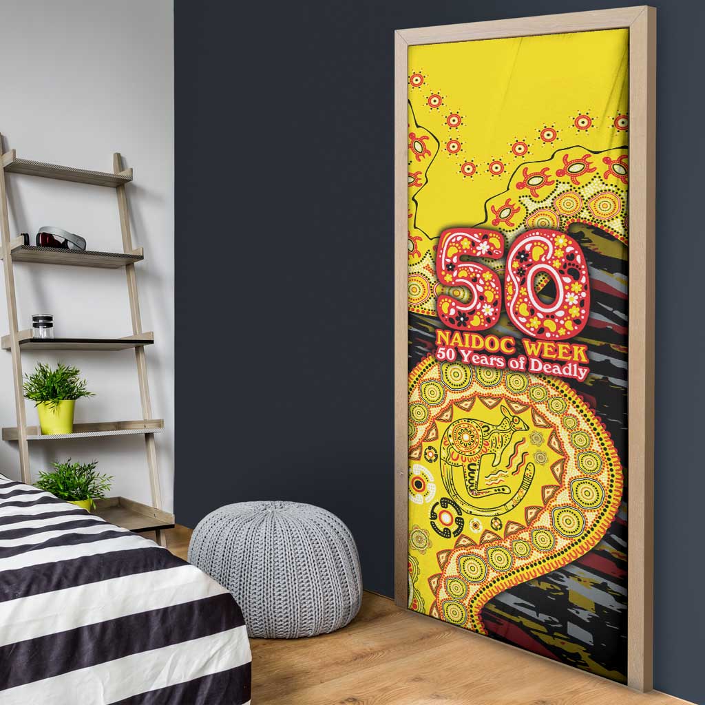 Richmond Tigers NAIDOC Week 2026 Door Cover Australian Aboriginal Dot Art Dreamtime Pattern Style