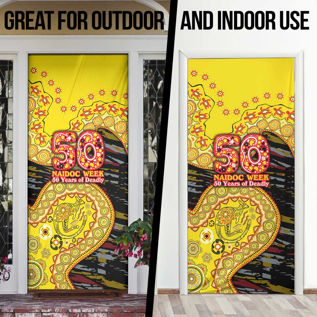 Richmond Tigers NAIDOC Week 2026 Door Cover Australian Aboriginal Dot Art Dreamtime Pattern Style