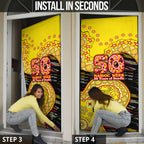 Richmond Tigers NAIDOC Week 2026 Door Cover Australian Aboriginal Dot Art Dreamtime Pattern Style