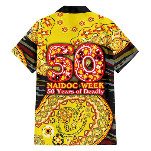 Richmond Tigers NAIDOC Week 2026 Family Matching Summer Maxi Dress and Hawaiian Shirt Australian Aboriginal Dot Art Dreamtime Pattern Style