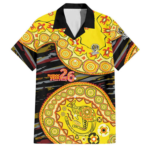 Richmond Tigers NAIDOC Week 2026 Hawaiian Shirt Australian Aboriginal Dot Art Dreamtime Pattern Style