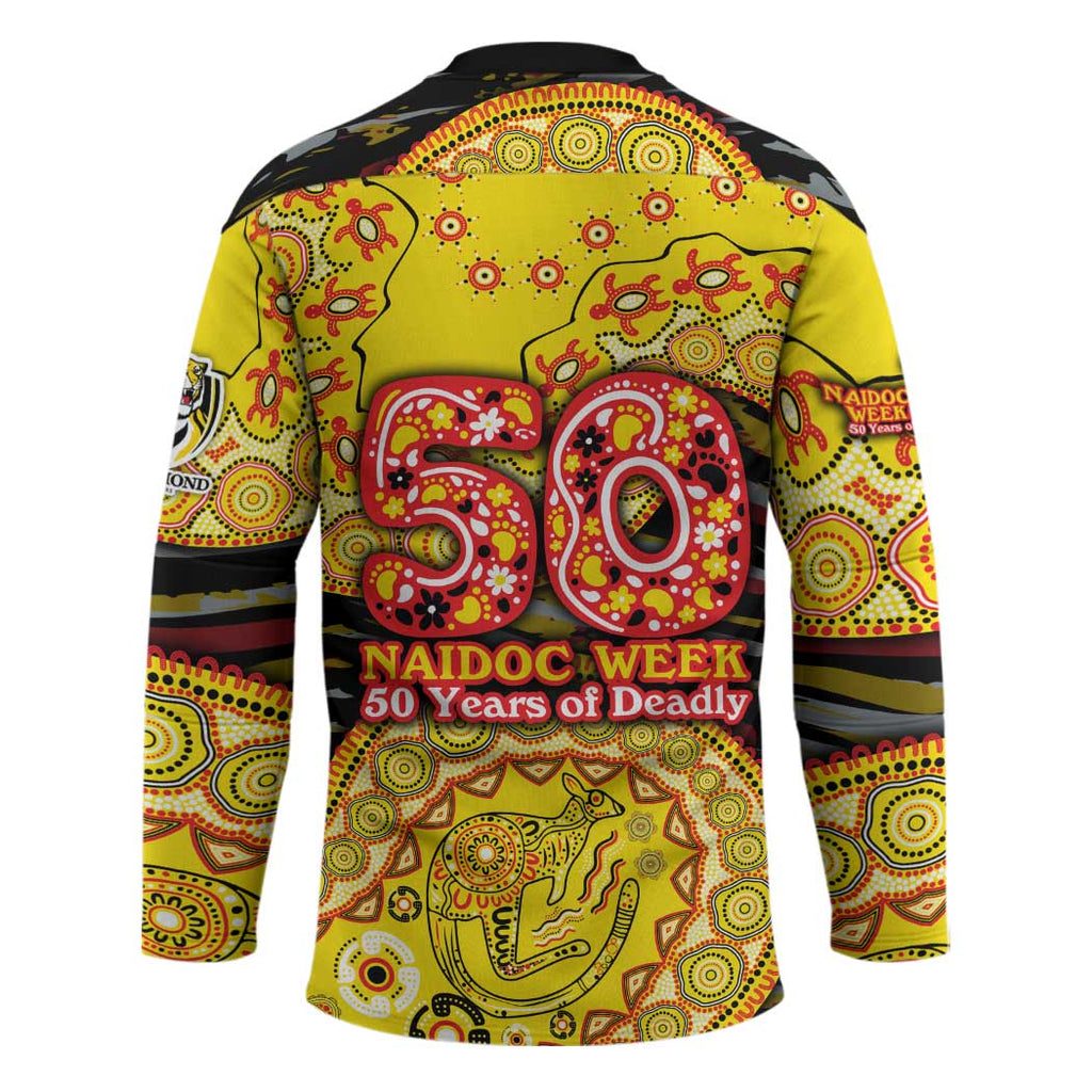 Richmond Tigers NAIDOC Week 2026 Hockey Jersey Australian Aboriginal Dot Art Dreamtime Pattern Style