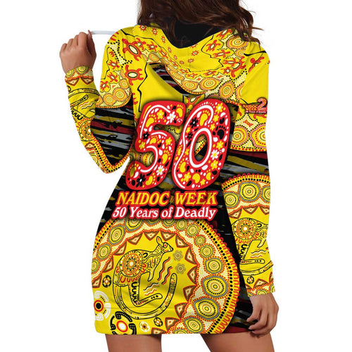 Richmond Tigers NAIDOC Week 2026 Hoodie Dress Australian Aboriginal Dot Art Dreamtime Pattern Style