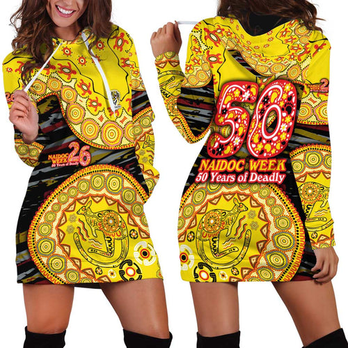 Richmond Tigers NAIDOC Week 2026 Hoodie Dress Australian Aboriginal Dot Art Dreamtime Pattern Style