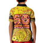 Richmond Tigers NAIDOC Week 2026 Kid Polo Shirt Australian Aboriginal Dot Art Dreamtime Pattern Style