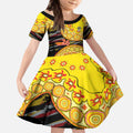 Richmond Tigers NAIDOC Week 2026 Kid Short Sleeve Dress Australian Aboriginal Dot Art Dreamtime Pattern Style