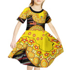 Richmond Tigers NAIDOC Week 2026 Kid Short Sleeve Dress Australian Aboriginal Dot Art Dreamtime Pattern Style