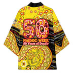 Richmond Tigers NAIDOC Week 2026 Kimono Australian Aboriginal Dot Art Dreamtime Pattern Style