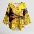 Richmond Tigers NAIDOC Week 2026 Kimono Sleeve Blouse Australian Aboriginal Dot Art Dreamtime Pattern Style