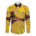 Richmond Tigers NAIDOC Week 2026 Long Sleeve Button Shirt Australian Aboriginal Dot Art Dreamtime Pattern Style