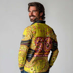 Richmond Tigers NAIDOC Week 2026 Long Sleeve Polo Shirt Australian Aboriginal Dot Art Dreamtime Pattern Style