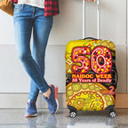 Richmond Tigers NAIDOC Week 2026 Luggage Cover Australian Aboriginal Dot Art Dreamtime Pattern Style