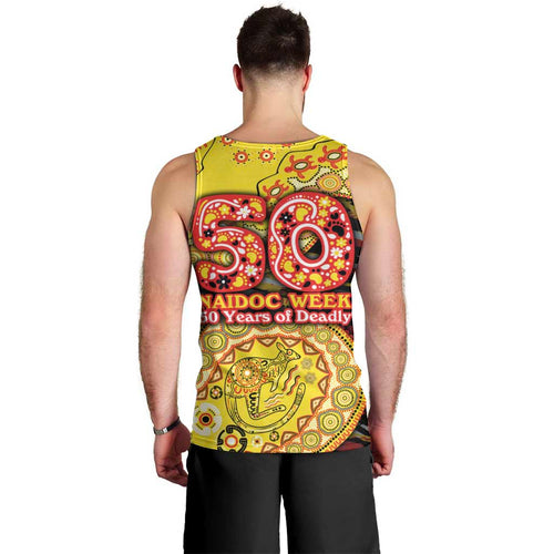 Richmond Tigers NAIDOC Week 2026 Men Tank Top Australian Aboriginal Dot Art Dreamtime Pattern Style